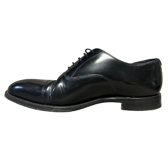 Herring Shoes Black Leather English Bench Made Cap Toe Oxfords Mens 10.5 main image 14